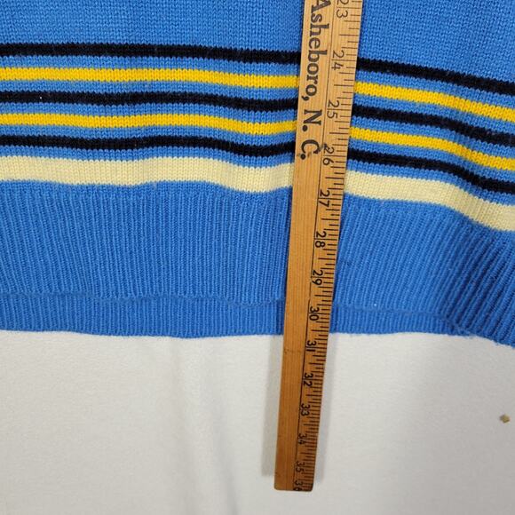 Vtg MeccaDNM Mens Sweater Shirt Sz XXL Blue Y2k Hip Hop Rap Fall Winter Cold - Picture 5 of 11